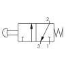 Zaw&oacute;r ręczny - przycisk sprężyna 3/2 PNEUMAX