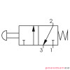 Zaw&oacute;r ręczny - przycisk sprężyna 3/2 PNEUMAX