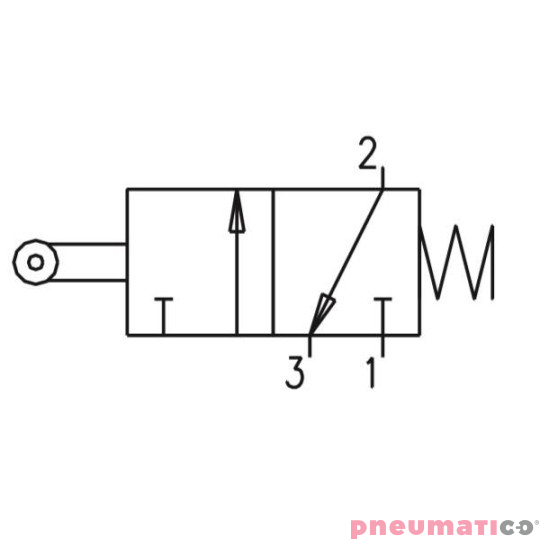 Zawór ręczny - dźwignia z rolką - sprężyna 3/2 PNEUMAX Zawór ręczny - dźwignia z rolką - sprężyna 3/2 PNEUMAX