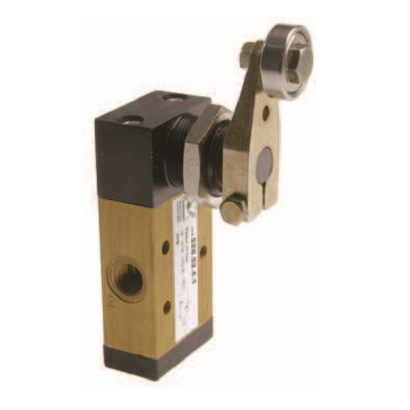 Zaw&oacute;r ręczny - dźwignia z rolką boczną dwukier. - sprężyna  3/2 PNEUMAX