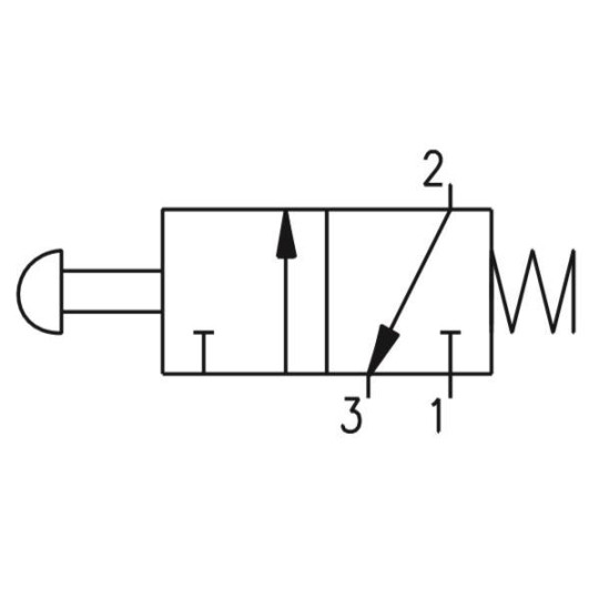 Zawór ręczny - przycisk sprężyna 3/2 PNEUMAX Zawór ręczny - przycisk sprężyna 3/2 PNEUMAX