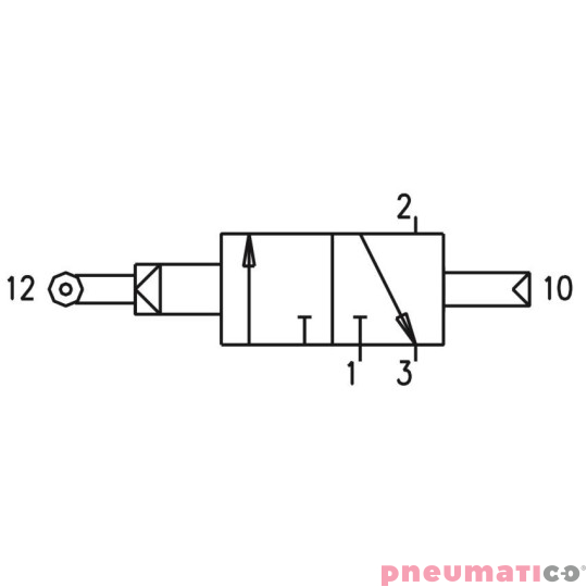 Zawór ręczny - przycisk czuły 30 sprężyna powietrzna 3/2 PNEUMAX Zawór ręczny - przycisk czuły 30 sprężyna powietrzna 3/2 PNEUMAX