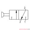 Zawór ręczny - przycisk awaryjny, panel 22, 2-pozycyjny 3/2 PNEUMAX Zawór ręczny - przycisk awaryjny, panel 22, 2-pozycyjny 3/2 PNEUMAX