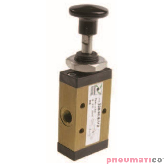 Zawór ręczny - przycisk sprężyna 3/2 PNEUMAX Zawór ręczny - przycisk sprężyna 3/2 PNEUMAX