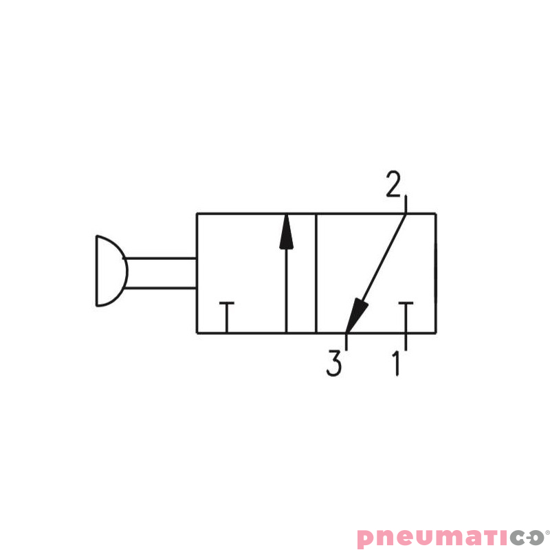 Zawór ręczny - przycisk dwupozycyjny 3/2 PNEUMAX Zawór ręczny - przycisk dwupozycyjny 3/2 PNEUMAX