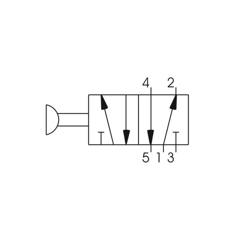 Zaw&oacute;r ręczny - przycisk dwupozycyjny 5/2 PNEUMAX