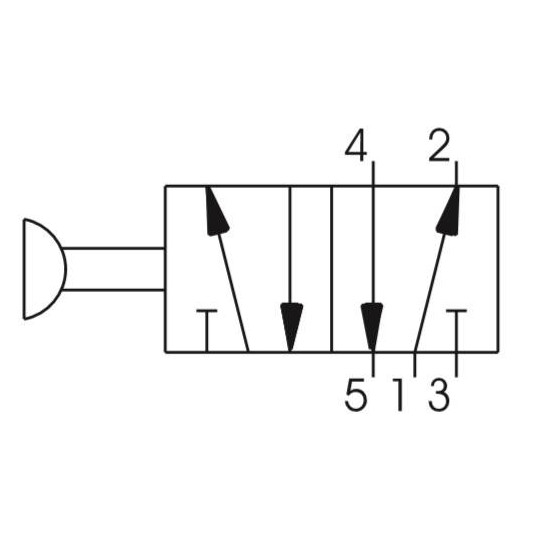 Zaw&oacute;r ręczny - przycisk dwupozycyjny 5/2 PNEUMAX