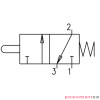 Zaw&oacute;r ręczny - popychacz (montaż panelowy) sprężyna 3/2 PNEUMAX