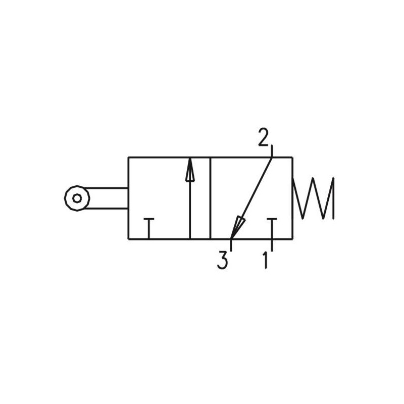 Zaw&oacute;r ręczny - dźwignia z rolką (łożysko kulkowe) sprężyna 3/2 PNEUMAX