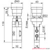 Zawór ręczny - przycisk awaryjny dwupozycyjny 3/2 PNEUMAX Zawór ręczny - przycisk awaryjny dwupozycyjny 3/2 PNEUMAX