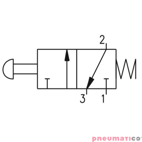 Zaw&oacute;r ręczny - przycisk pod panel 30 3/2 PNEUMAX
