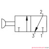Zawór ręczny - przycisk - cięgno, dwupozycyjny 3/2 PNEUMAX Zawór ręczny - przycisk - cięgno, dwupozycyjny 3/2 PNEUMAX