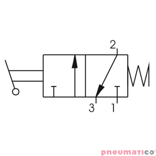 Zawór ręczny - dźwignia boczna sprężyna 3/2 PNEUMAX Zawór ręczny - dźwignia boczna sprężyna 3/2 PNEUMAX