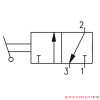 Zaw&oacute;r ręczny - dźwignia boczna dwupozycyjna 3/2 PNEUMAX