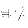 Zaw&oacute;r ręczny - dźwignia boczna dwupozycyjna 3/2 PNEUMAX
