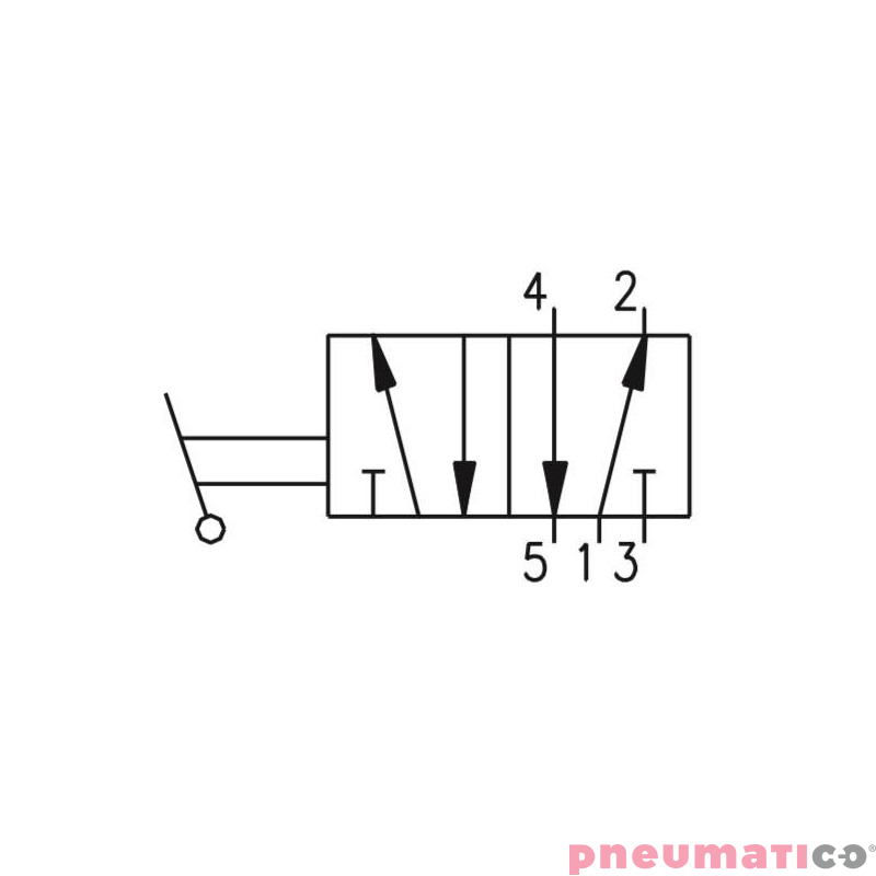 Zawór ręczny - dźwignia dwupozycyjna 5/2 PNEUMAX Zawór ręczny - dźwignia dwupozycyjna 5/2 PNEUMAX