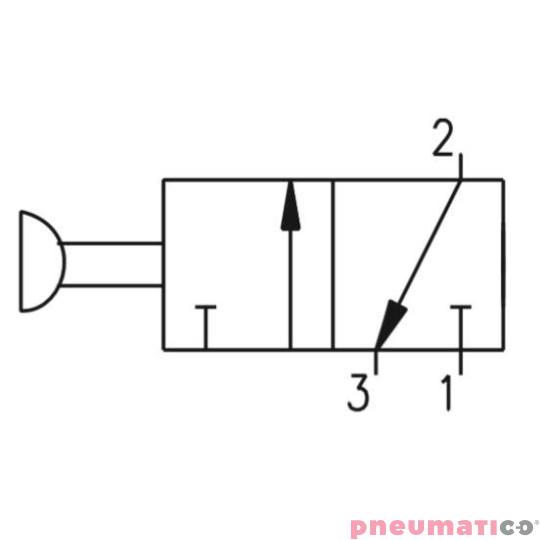 Zawór ręczny - przycisk cięgno - dwupozycyjny 3/2 PNEUMAX Zawór ręczny - przycisk cięgno - dwupozycyjny 3/2 PNEUMAX