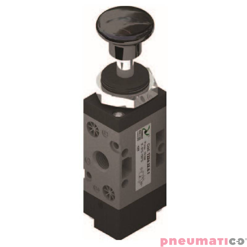 Zawór ręczny - przycisk cięgno - sprężyna 3/2 PNEUMAX Zawór ręczny - przycisk cięgno - sprężyna 3/2 PNEUMAX