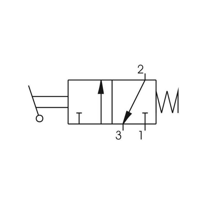 Zaw&oacute;r ręczny - dźwignia boczna dwupozycyjna - sprężyna 3/2 PNEUMAX