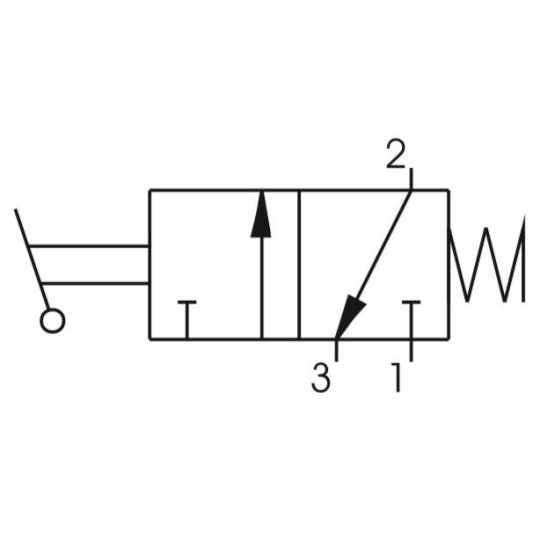 Zaw&oacute;r ręczny - dźwignia boczna dwupozycyjna - sprężyna 3/2 PNEUMAX