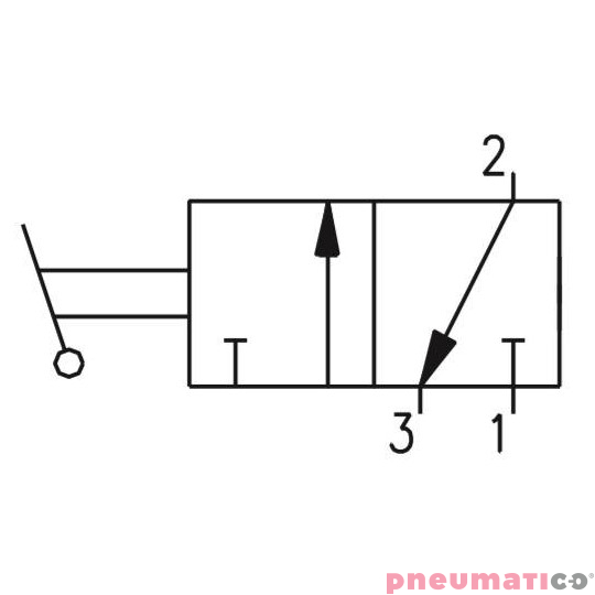 Zawór ręczny - dźwignia boczna dwupozycyjna 3/2 PNEUMAX Zawór ręczny - dźwignia boczna dwupozycyjna 3/2 PNEUMAX