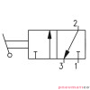Zaw&oacute;r ręczny - dźwignia boczna dwupozycyjna 3/2 PNEUMAX