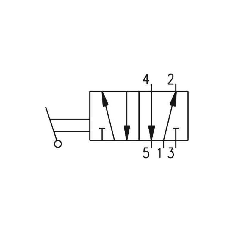 Zawór ręczny - dźwignia boczna dwupozycyjna 5/2 PNEUMAX Zawór ręczny - dźwignia boczna dwupozycyjna 5/2 PNEUMAX