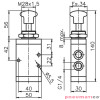 Zawór ręczny - przycisk cięgno sprężyna 3/2 PNEUMAX Zawór ręczny - przycisk cięgno sprężyna 3/2 PNEUMAX