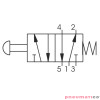 Zawór ręczny - przycisk cięgno sprężyna 5/2 PNEUMAX Zawór ręczny - przycisk cięgno sprężyna 5/2 PNEUMAX
