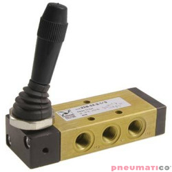 Zaw&oacute;r ręczny - dźwignia boczna sprężyna 5/2 PNEUMAX