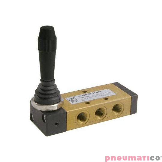 Zawór ręczny - dźwignia boczna trójpozycyjna - 3 pozycje stabilne 5/3 PNEUMAX Zawór ręczny - dźwignia boczna trójpozycyjna - 3 pozycje stabilne 5/3 PNEUMAX