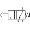 Zaw&oacute;r ręczny przycisk - sprężyna 3/2 NC PNEUMAX