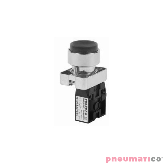 Zaw&oacute;r ręczny wystający przycisk - sprężyna 3/2 NC PNEUMAX