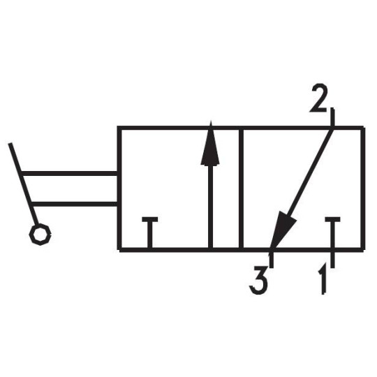 Zawór ręczny - przełącznik krótki 3/2 NC PNEUMAX Zawór ręczny - przełącznik krótki 3/2 NC PNEUMAX