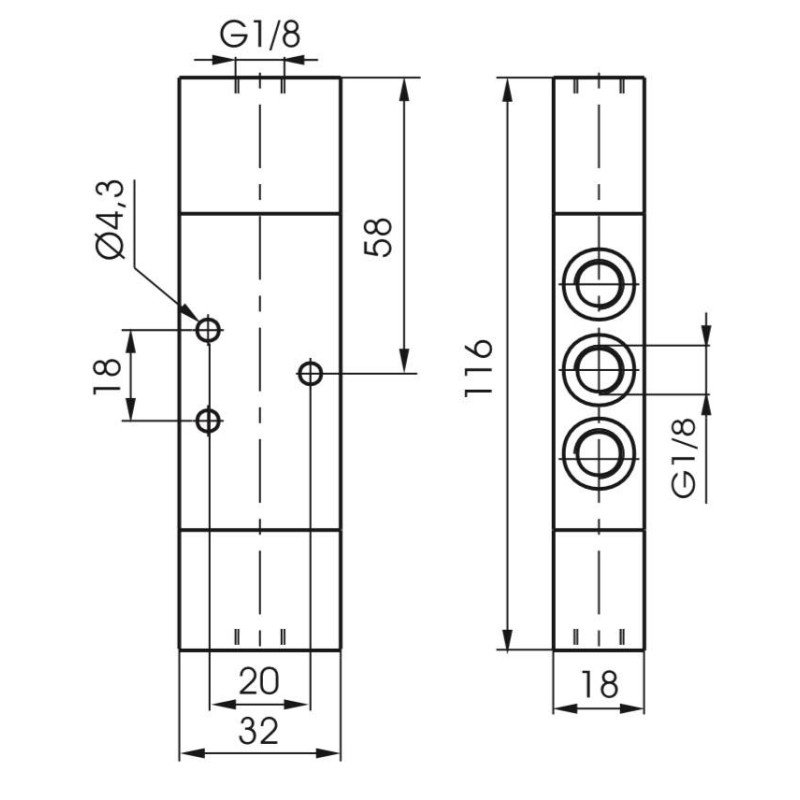 Zawór pneumatyczny - bistabilny 5/2 PNEUMAX Zawór pneumatyczny - bistabilny 5/2 PNEUMAX
