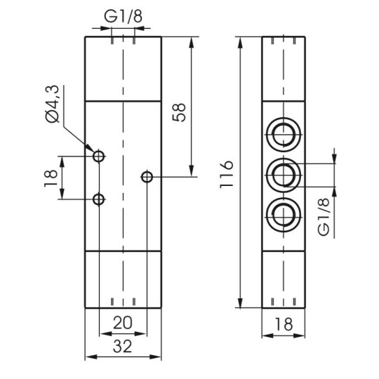 Zawór pneumatyczny - bistabilny 5/2 PNEUMAX Zawór pneumatyczny - bistabilny 5/2 PNEUMAX
