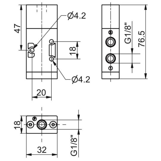 Zawór pneumatyczny - sprężyna 3/2 PNEUMAX Zawór pneumatyczny - sprężyna 3/2 PNEUMAX