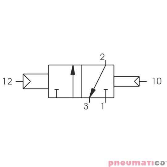 Zaw&oacute;r pneumatyczny -  sprężyna pow. zasil. zewn. 3/2 PNEUMAX