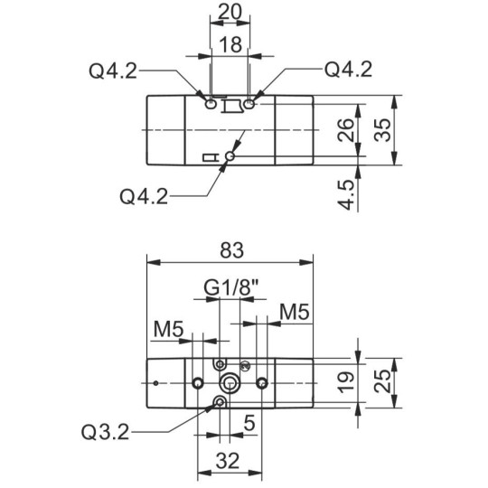 Zawór pneumatyczny - bistabilny 3/2 PNEUMAX Zawór pneumatyczny - bistabilny 3/2 PNEUMAX