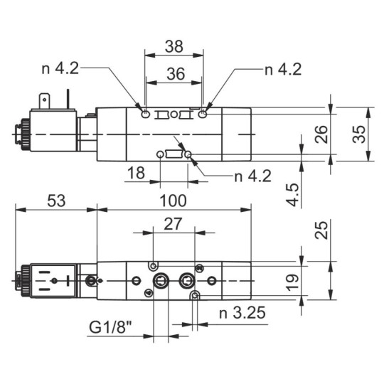 Zaw&oacute;r elektromagnetyczny - cewka sprężyna 5/2 PNEUMAX T488.52.0.1E.M