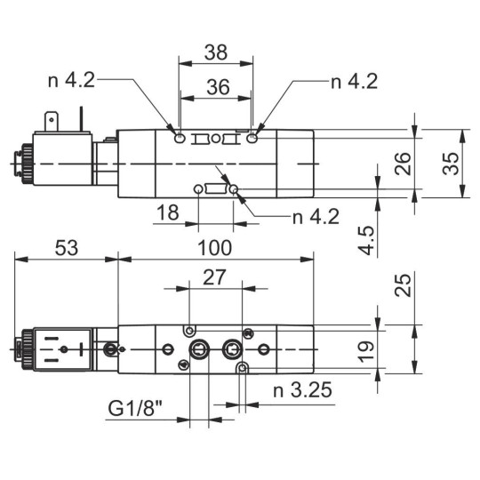 Zawór elektromagnetyczny - cewka sprężyna powietrzna 5/2 PNEUMAX T488.52.0.12.M Zawór elektromagnetyczny - cewka sprężyna powietrzna 5/2 PNEUMAX T488.52.0.12.M