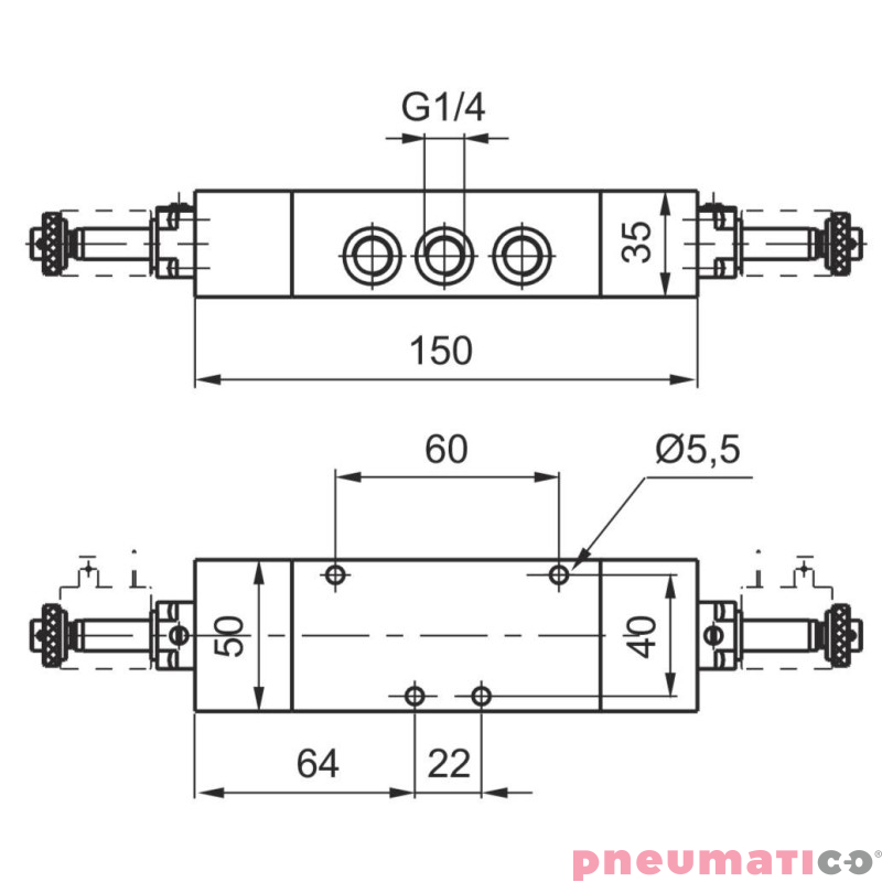 Elektrozawór - cewka - cewka 5/3 PNEUMAX Elektrozawór - cewka - cewka 5/3 PNEUMAX