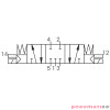 Zaw&oacute;r elektromagnetyczny - rozdzielacz (zasilanie wewnętrzne pilot&oacute;w) 5/3 PNEUMAX