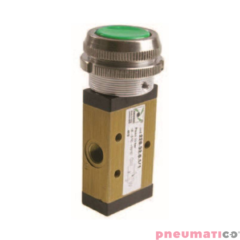 Zaw&oacute;r ręczny - przycisk sprężyna 3/2 PNEUMAX