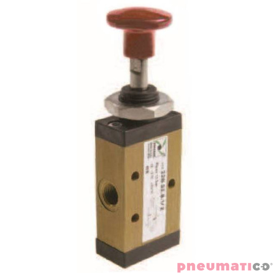 Zaw&oacute;r ręczny - przycisk sprężyna 3/2 PNEUMAX