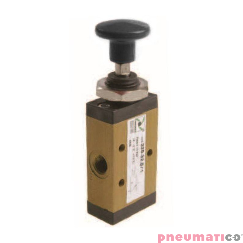 Zawór ręczny - przycisk dwupozycyjny 3/2 PNEUMAX Zawór ręczny - przycisk dwupozycyjny 3/2 PNEUMAX