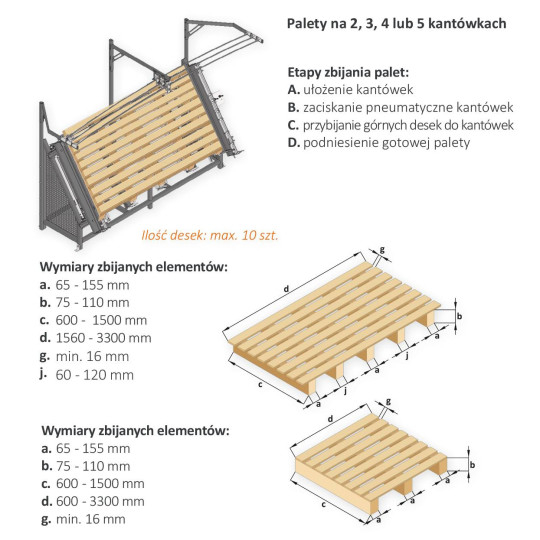 Stół do produkcji palet PT-3300 Stół do produkcji palet PT-3300