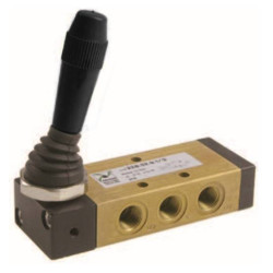 Zaw&oacute;r ręczny - dźwignia boczna - sprężyna  5/2 PNEUMAX