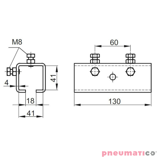 Prowadnica &ndash; szyna jezdna do narzędzi Pneumatico JG‐S300 3m