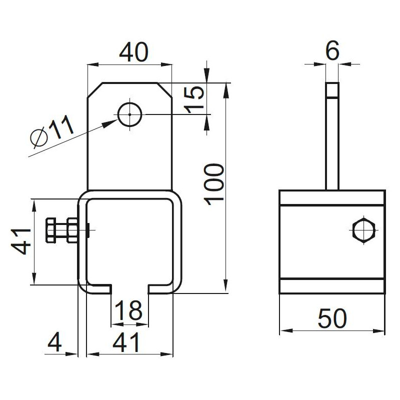 Uchwyt górny montażowy szyny Pneumatico JG‐0022 Uchwyt górny montażowy szyny Pneumatico JG‐0022